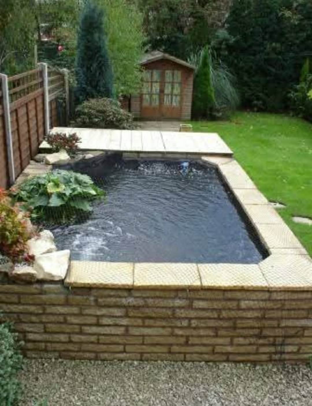 Raised pond feature